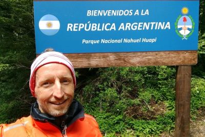 Paul Ashley Cycling on the  tour with redspokes